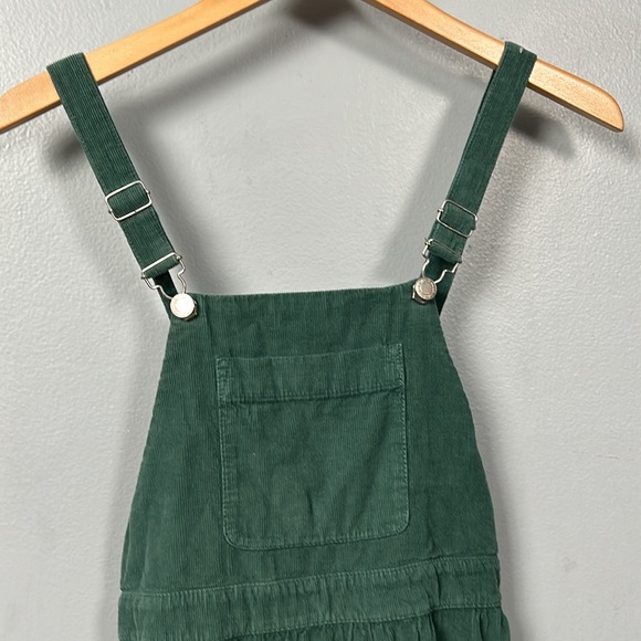 ZARA Kids Girls Evergreen Flounced Corduroy Pinafore Overalls Dress size 13-14 - Picture 5 of 10